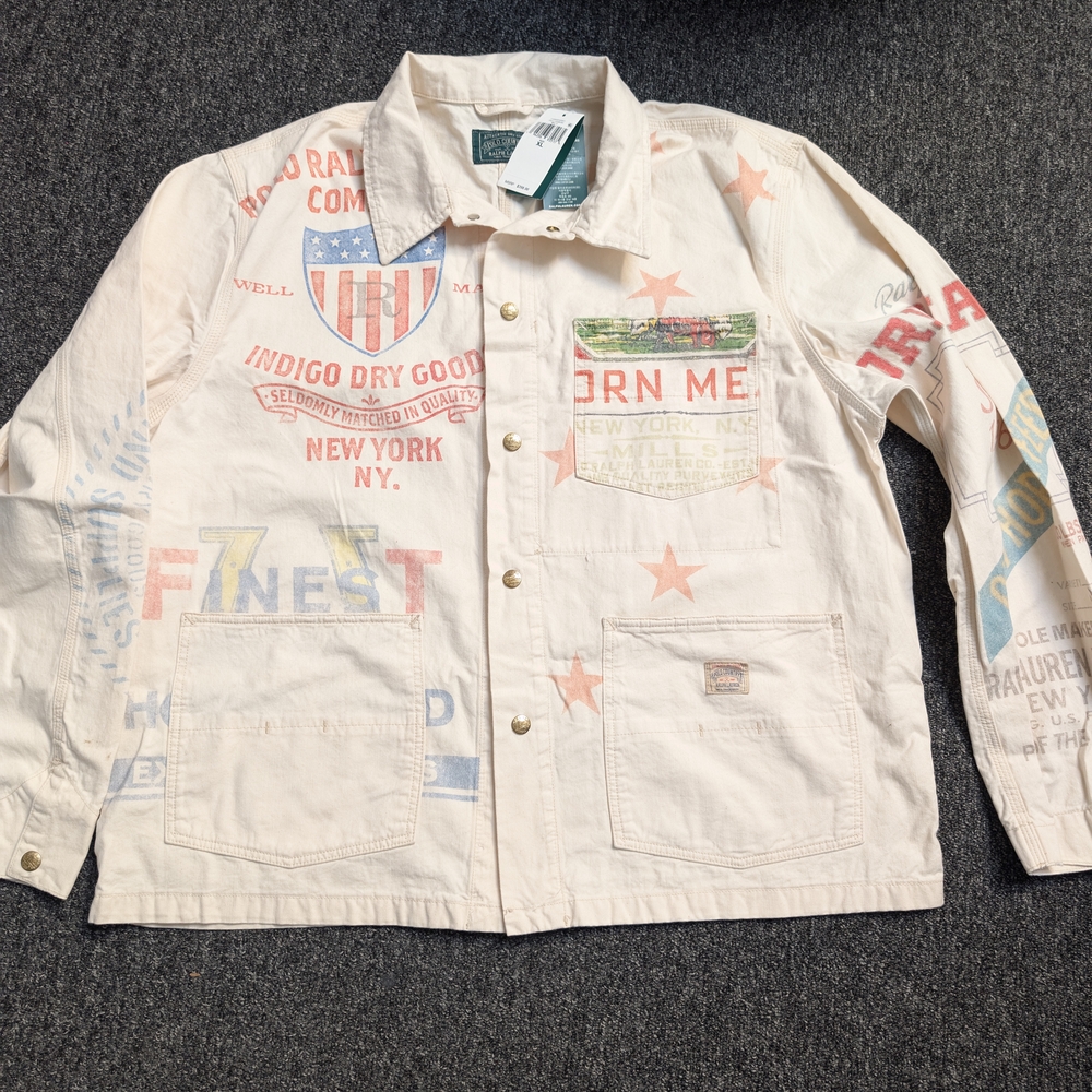 Graphic Print White Jacket
